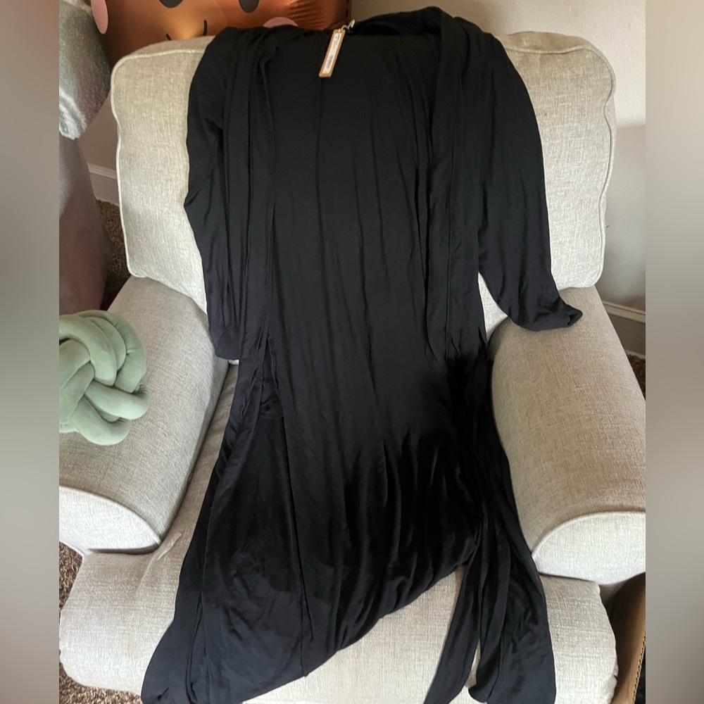 Skims onyx soft lounge long robe
